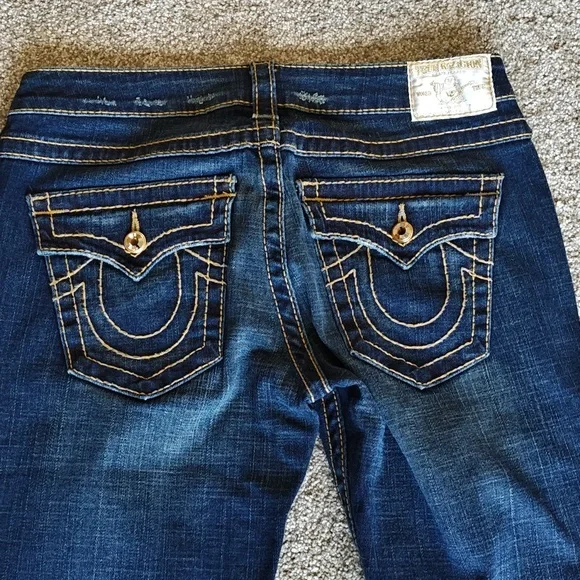 True Religion Jeans Med Lovest Disco Billy Blue Sz 29 - Picture 7 of 8